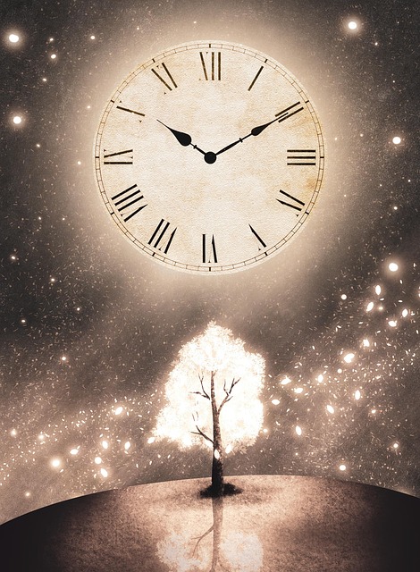 Free clock time night illustration