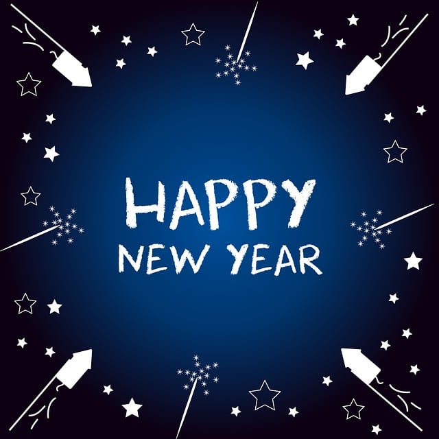 Free new year's day sylvester fireworks illustration