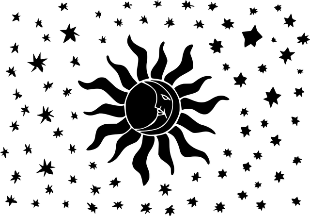 Free moon sun stars vector