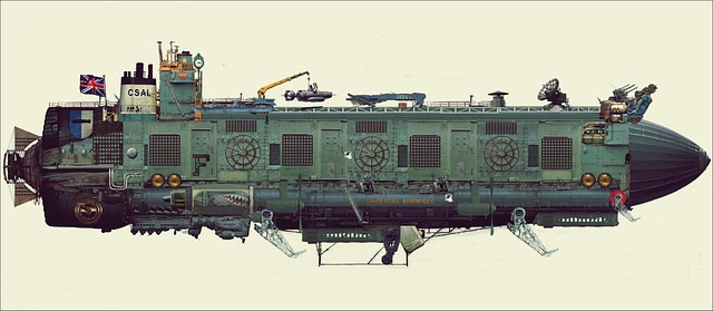 Luftschiff, Steampunk, Fantasie
