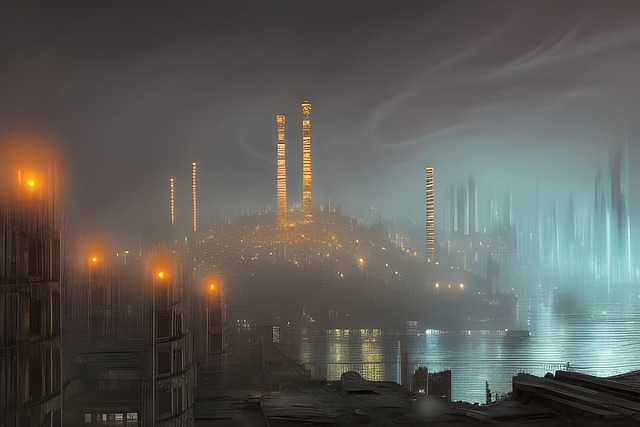 Free ai generated city buildings illustration
