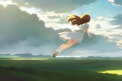 Free Flying Girl photo and picture
