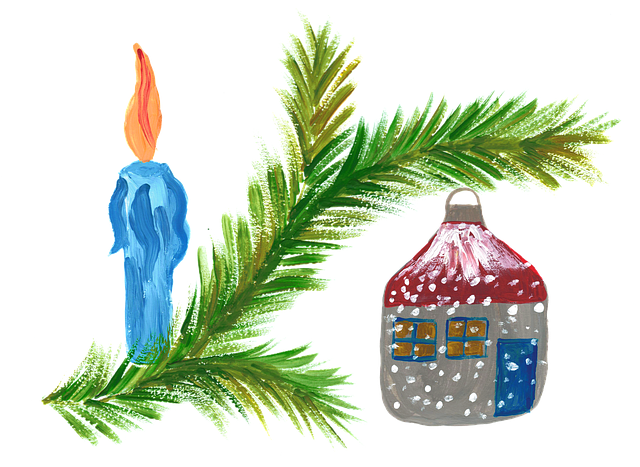 Free candle needles christmas vector