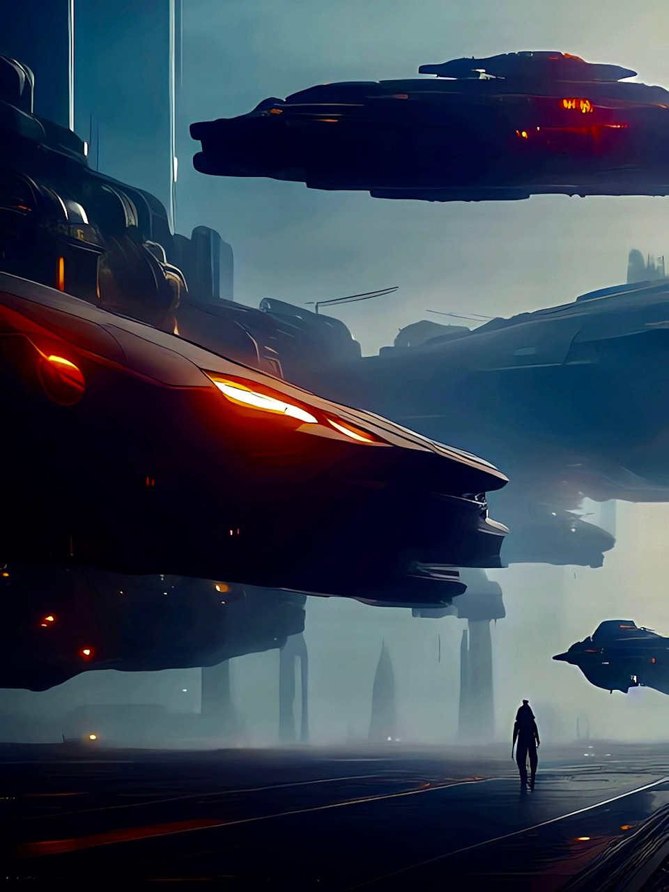 Free spaceship space station space illustration