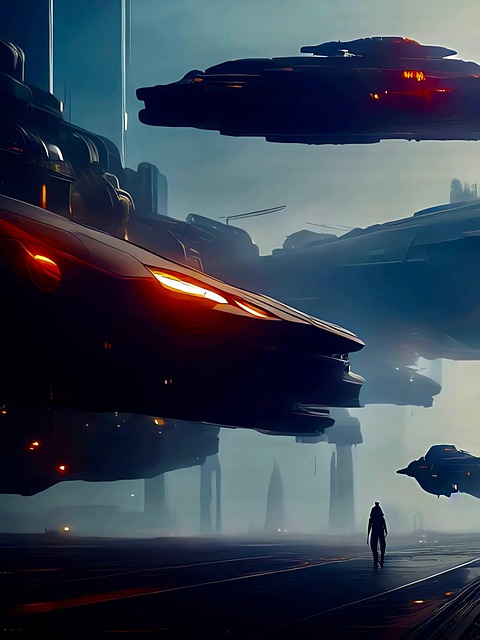 Free spaceship space station space illustration