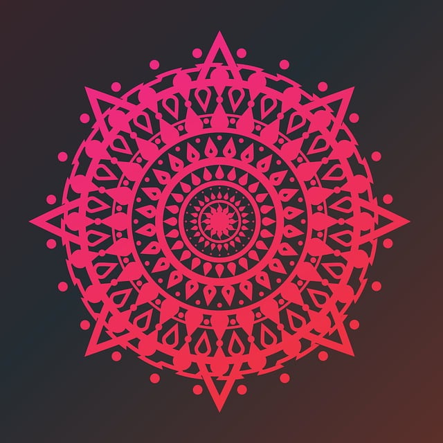 Free mandala meditation beautiful flowers vector
