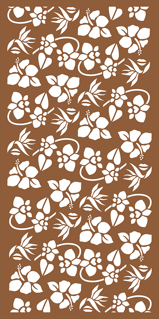 Free window flower background etching vector