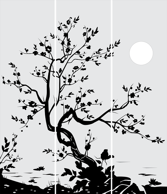 Free moon tree leaves vector