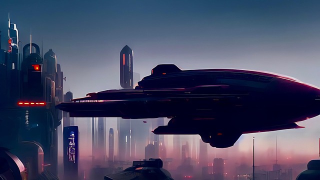 Free airship spaceship zeppelin illustration