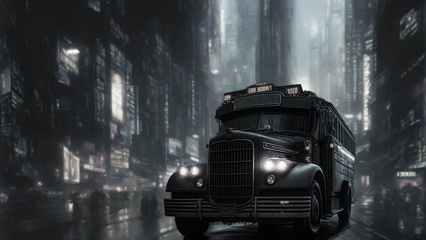 Free City Night illustration and picture