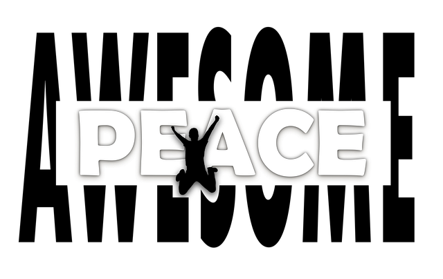 Free awesome peace jump illustration