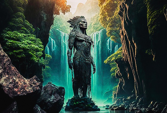 Download free HD stock image of Aztec Trees Free aztec trees forest illustration