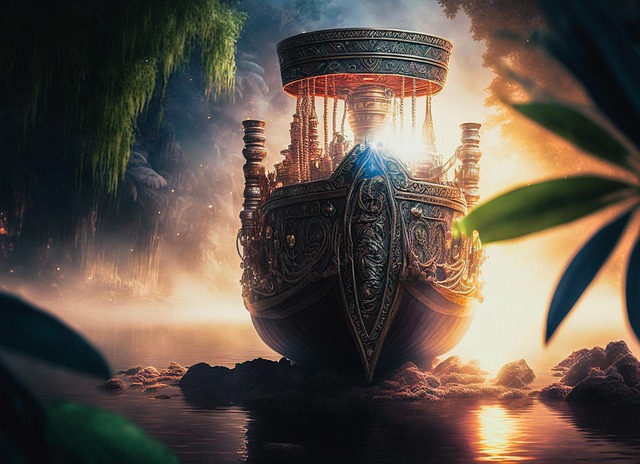 Free antique alien fantasy illustration