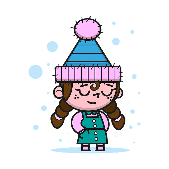 Free kid snow coat illustration