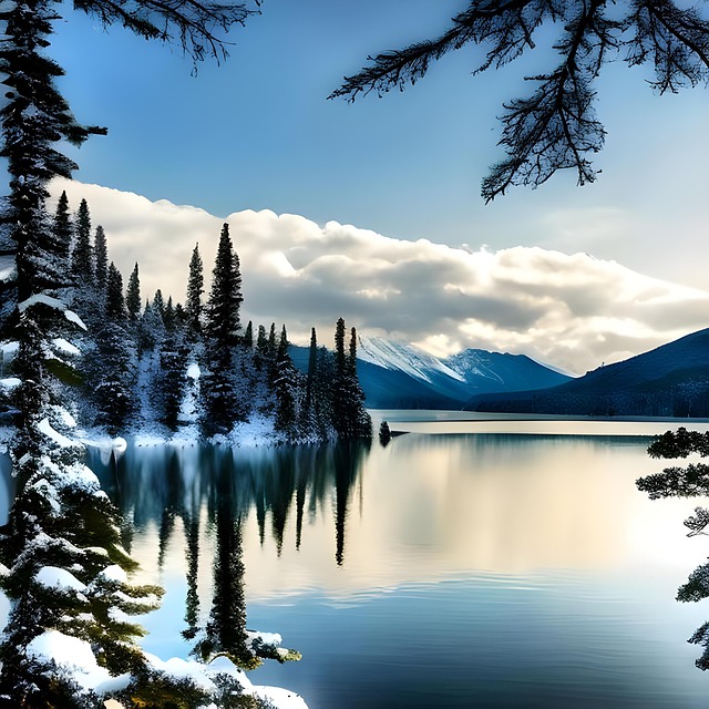 Free Lake Snow photo and picture