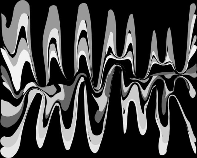 Free liquid waves computer vector