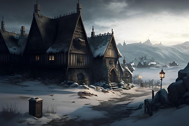 Download free HD stock image of Medieval Building Free medieval building town illustration