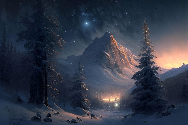 Download free HD stock image of Snow Mountain Free snow mountain peak illustration