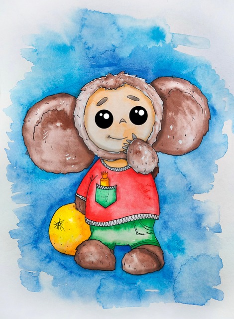Download free HD stock image of Character Cheburashka Free character cheburashka fairy tale hero illustration