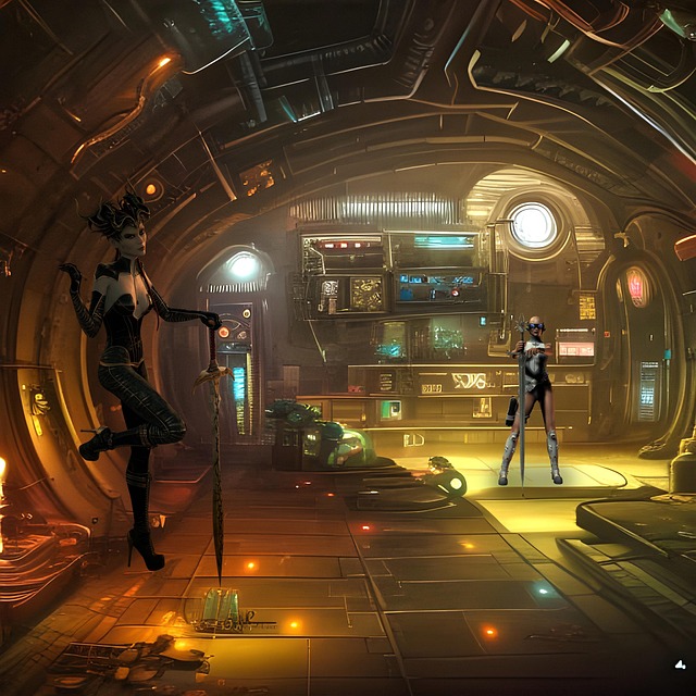 Free background room futuristic illustration
