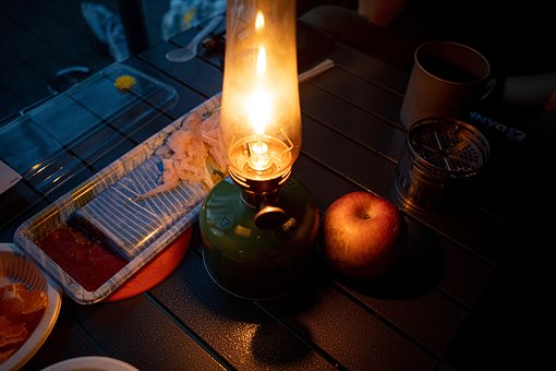 Luminária, Luz, Maçãs, Acampamento