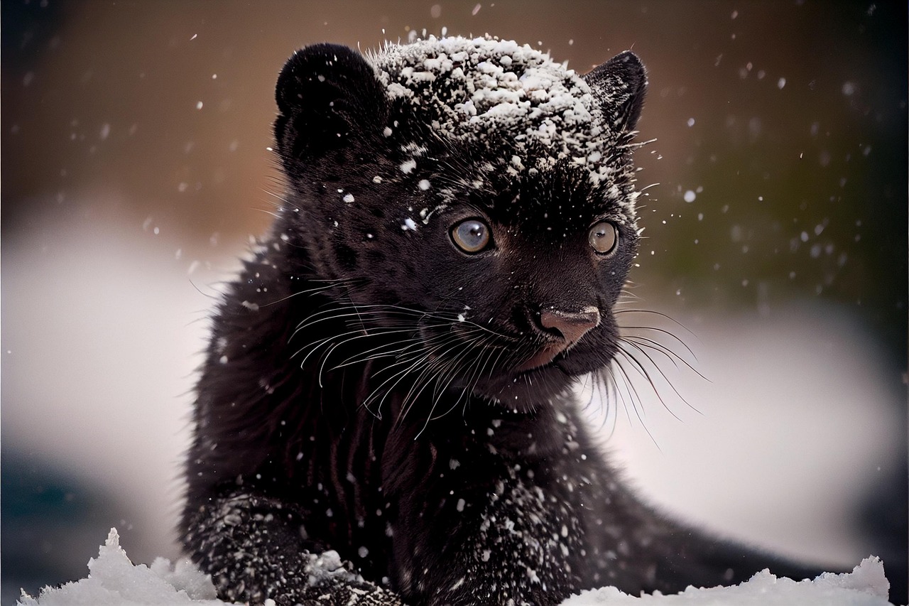 30 000 Free Panthere Noire Neige Panther Images Pixabay
