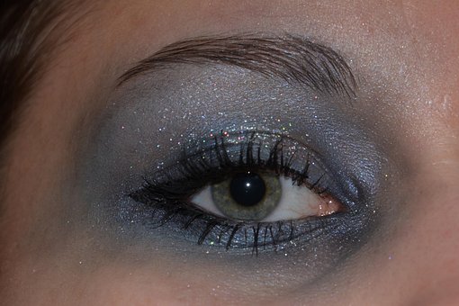 Auge, Wimpern, Iris, Blau, Grün, Blick