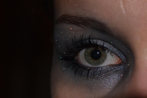 Auge, Frau, Blau, Makeup, Schminken