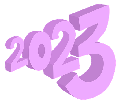 Ano Novo, 2023, Texto 3D, Tipografia