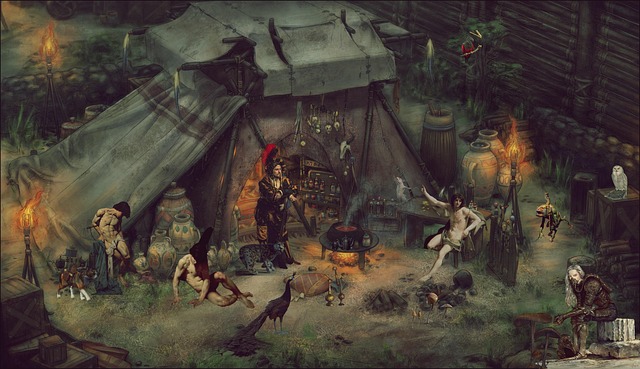 Free warehouse time campfire illustration