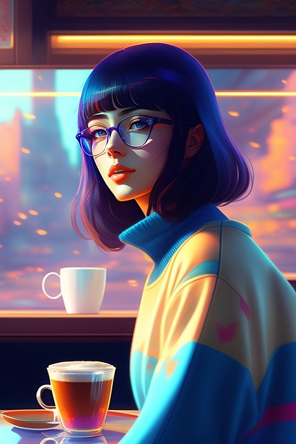 Niña, Café, Beber, Bebida, Ciudad, Moda