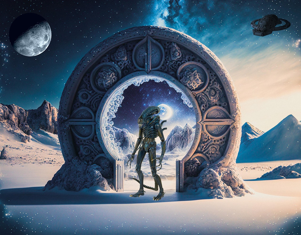 Free background space portal illustration