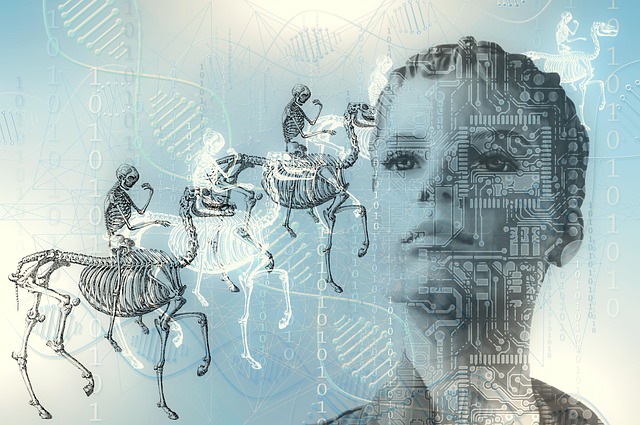 Free cyborg horseman transhumanism illustration