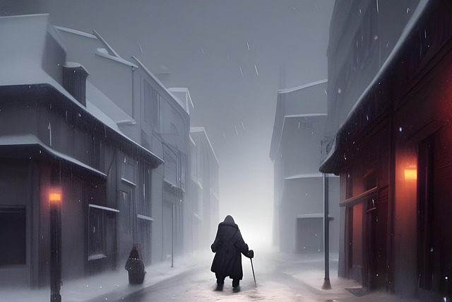 Free man old street illustration