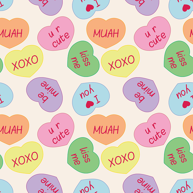 Free candy art hearts vector