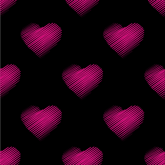 Free pattern hearts romance vector