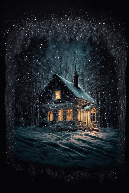 Free cabin house nature illustration
