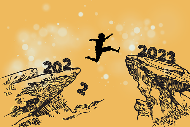 Free goals new year leap illustration