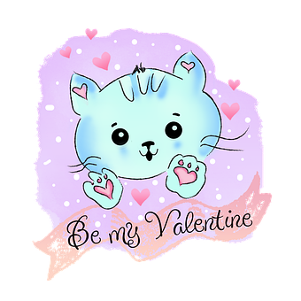 Free Cat Valentine'S Day illustration and picture