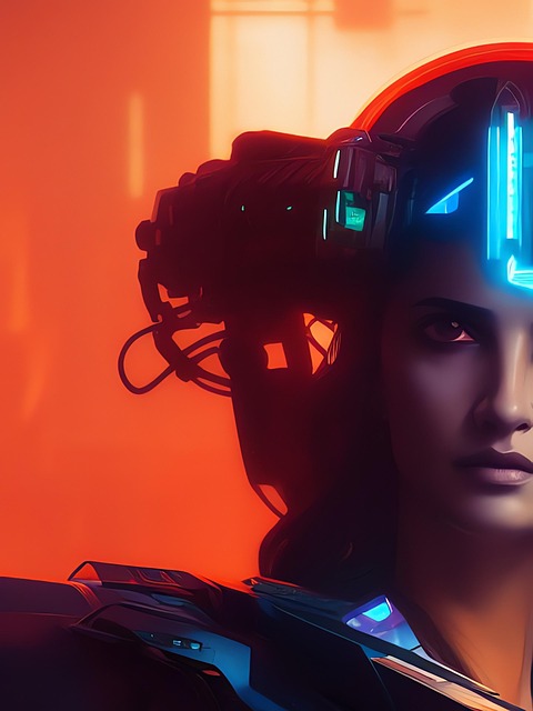 Free ai generated cyberpunk woman illustration
