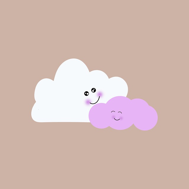 Free clouds weather happy birthday illustration