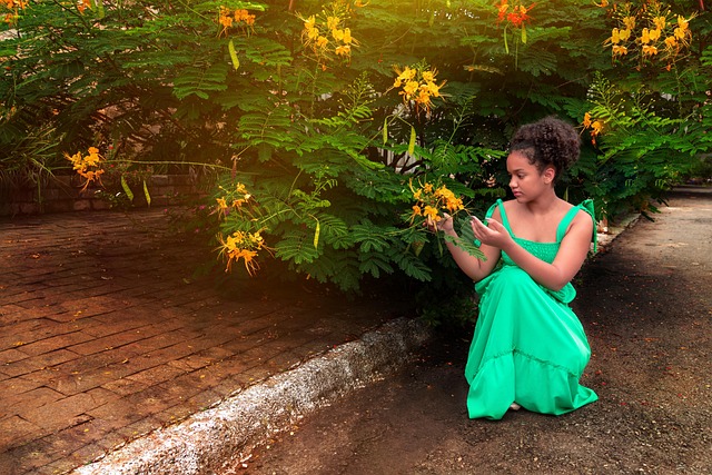 Chica, Flor, Woods, Calle, Vida, Colores