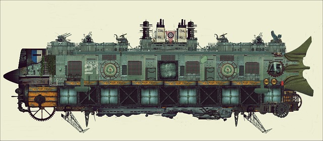 Luftschiff, Steampunk, Fantasie