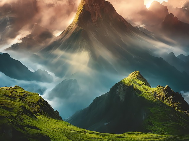Free generated landscape panorama illustration