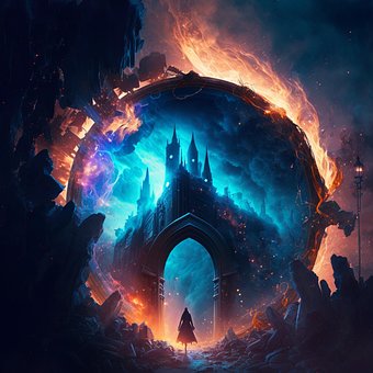 Castillo, Portales, Puertas, Magia