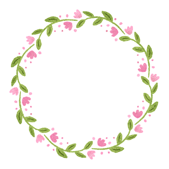 Free frame floral leaves illustration