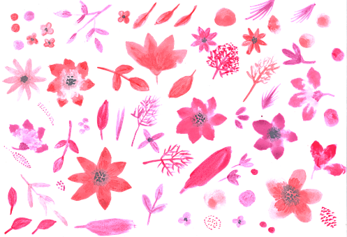 Free Flowers Leaves vector and picture