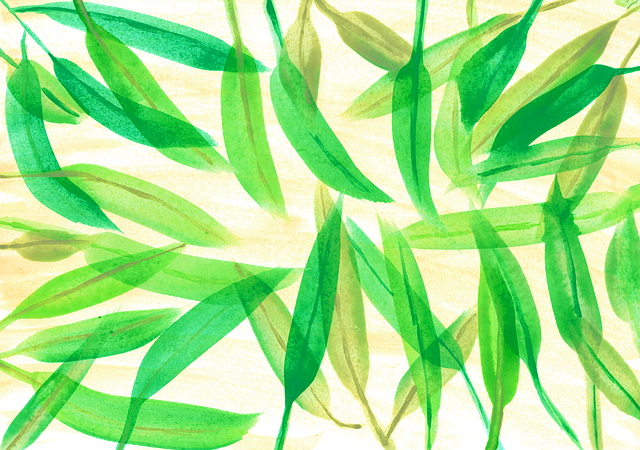 Free watercolor nature leaves vector