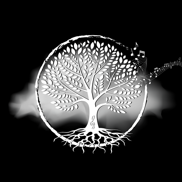 Free tree music grades illustration