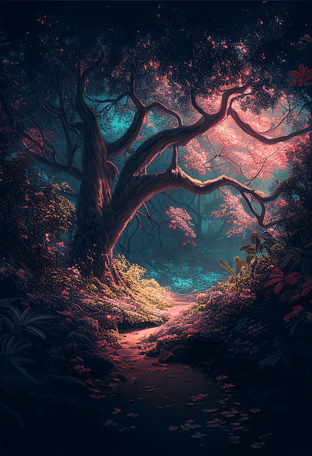 Free forest fantasy magic illustration